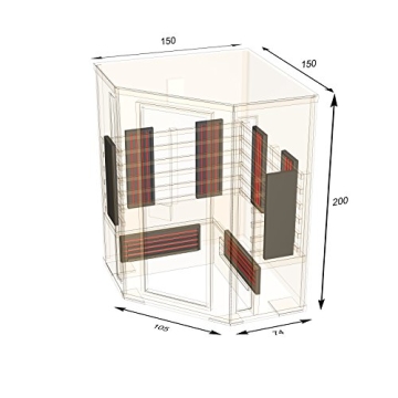 Infrarotkabine Nobel Sauna 150C mit Duoflex Strahlern